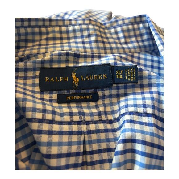 Ralph Lauren Performance Button Down Size XLT Performance Blue - Picture 4 of 4